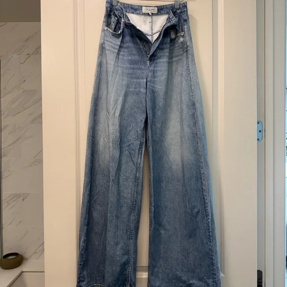 rag & bone Light Blue Flare Jeans - Picture 4 of 5